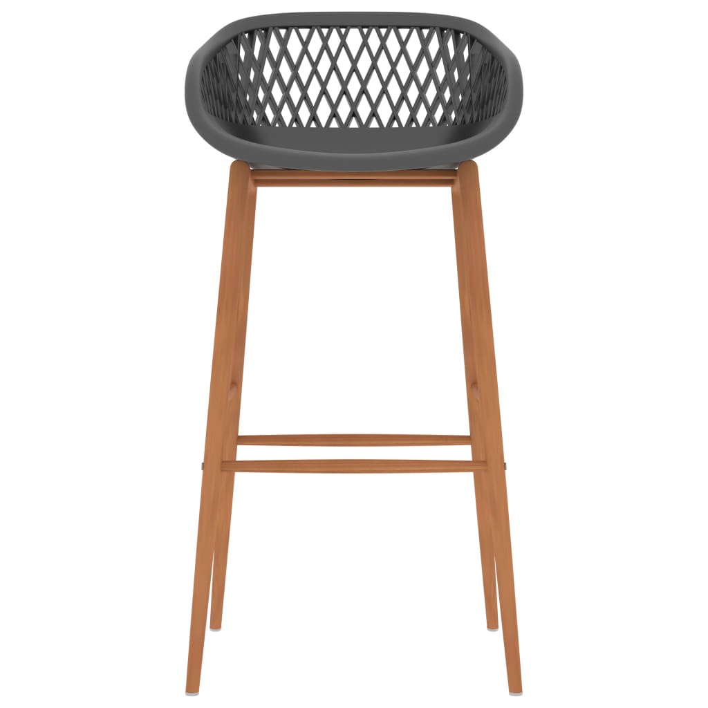 Set mobilier de bar, 7 piese, alb și gri GartenMobel Dekor