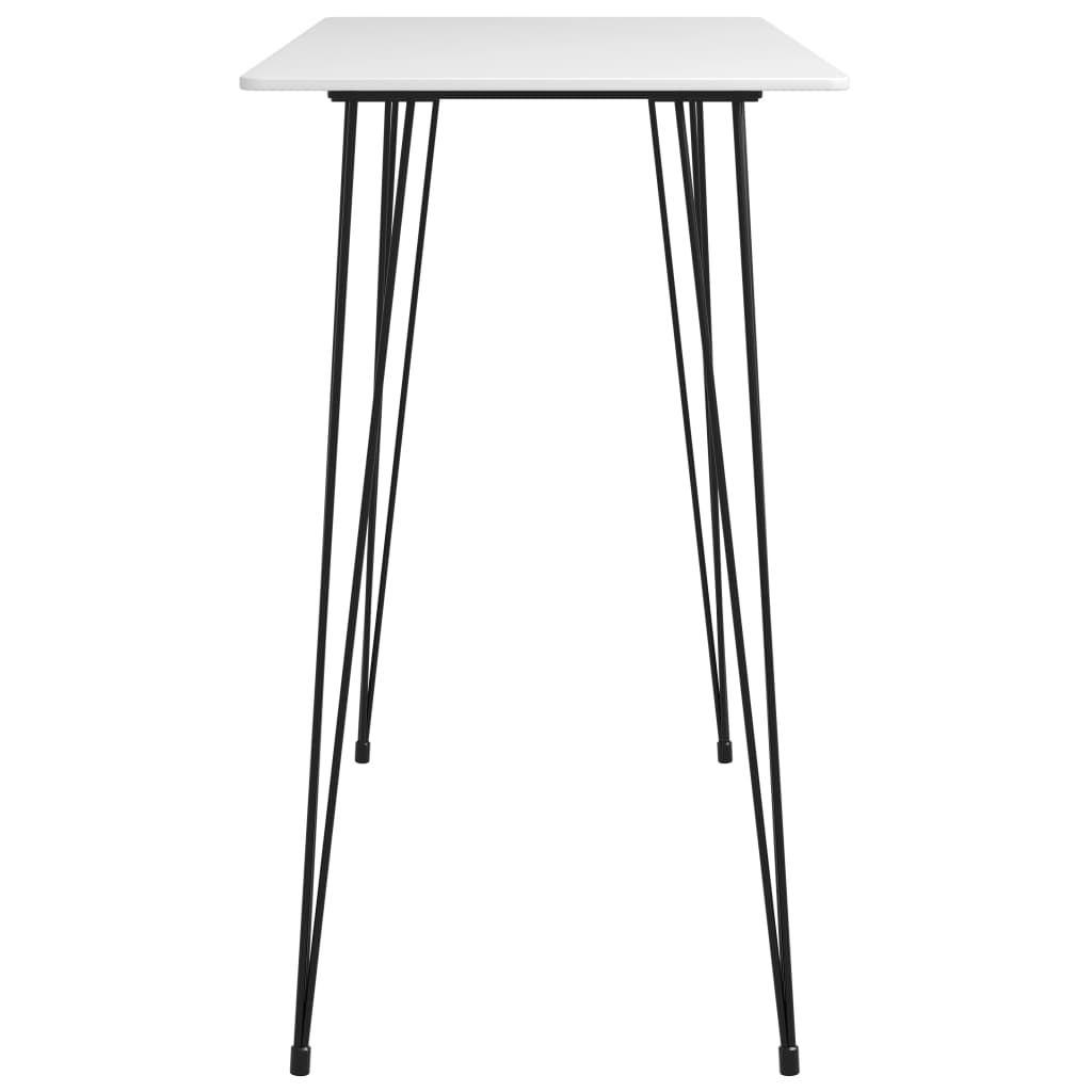 Set mobilier de bar, 7 piese, alb și gri GartenMobel Dekor