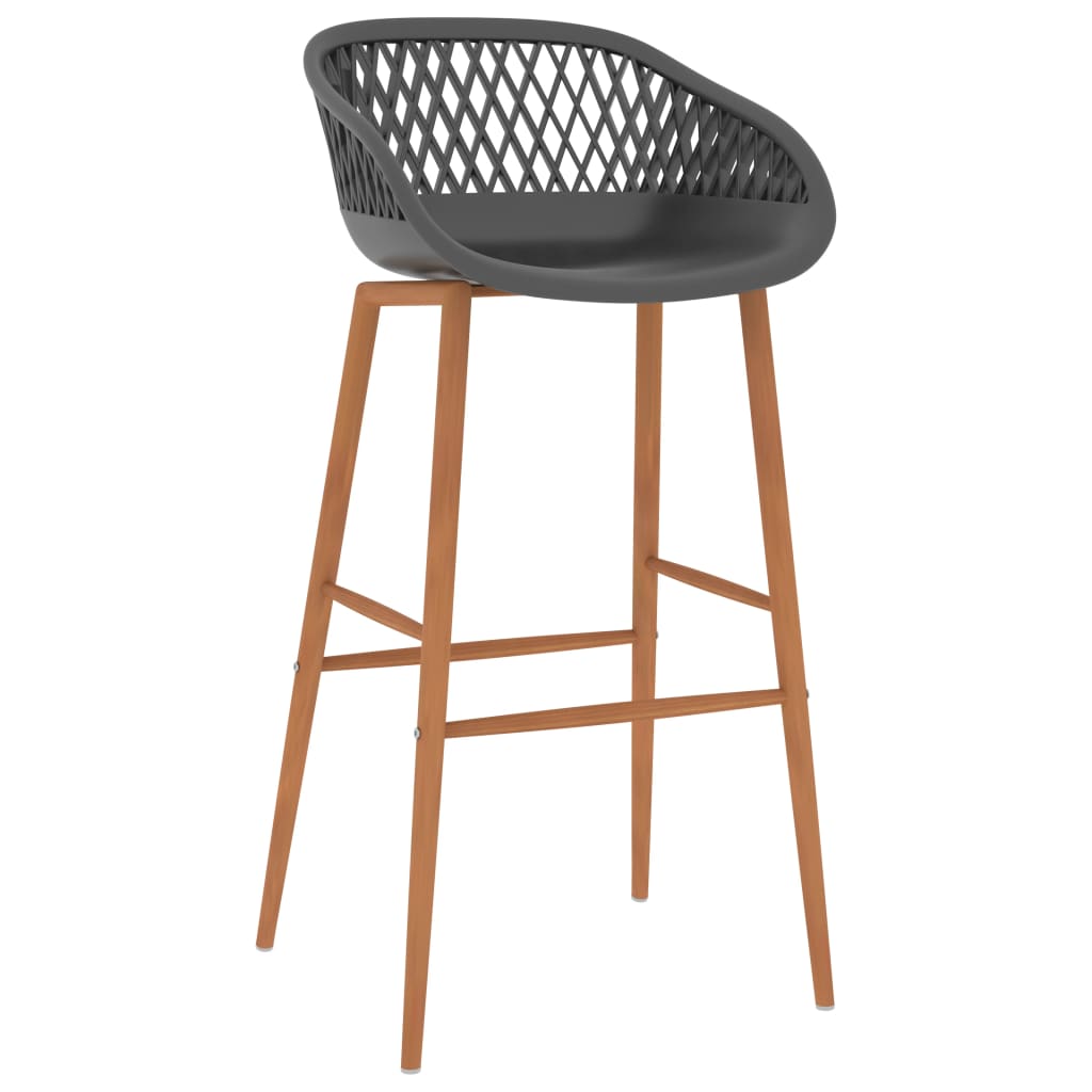 Set mobilier de bar, 7 piese, alb și gri GartenMobel Dekor