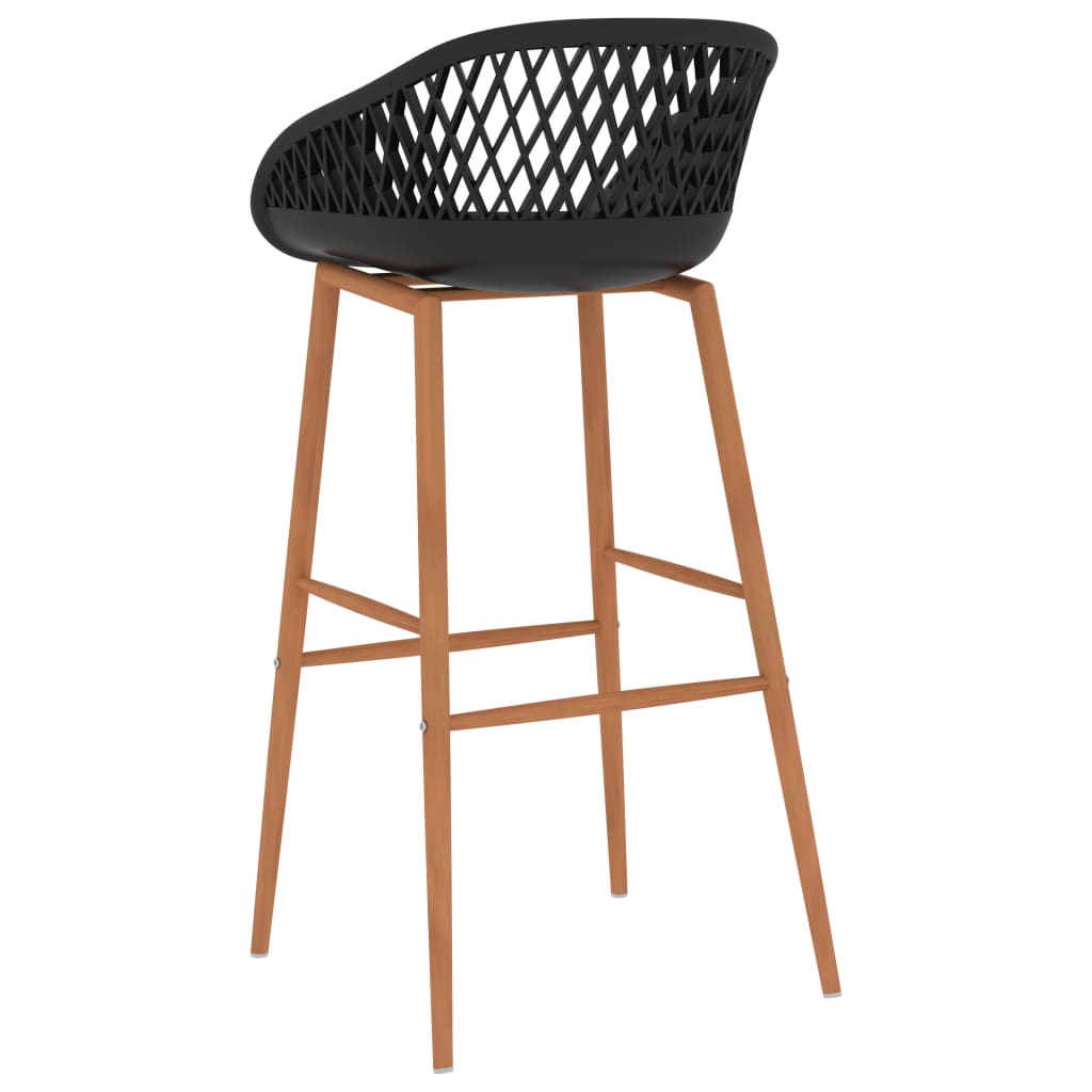 Set mobilier de bar, 7 piese, alb și negru GartenMobel Dekor