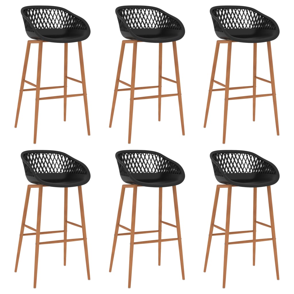 Set mobilier de bar, 7 piese, negru GartenMobel Dekor