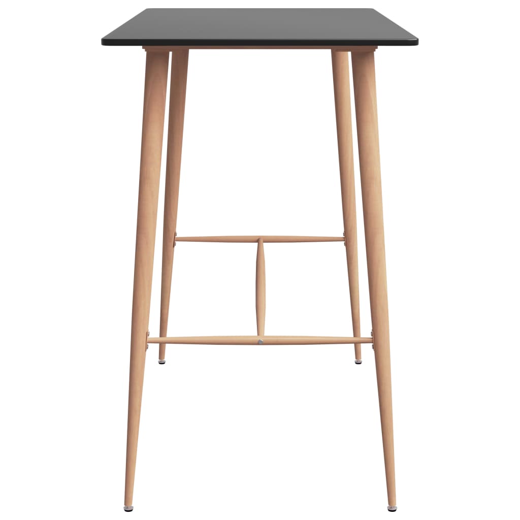 Set mobilier de bar, 7 piese, negru și gri GartenMobel Dekor