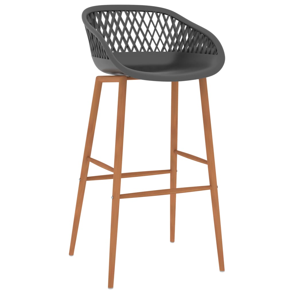 Set mobilier de bar, 7 piese, negru și gri GartenMobel Dekor