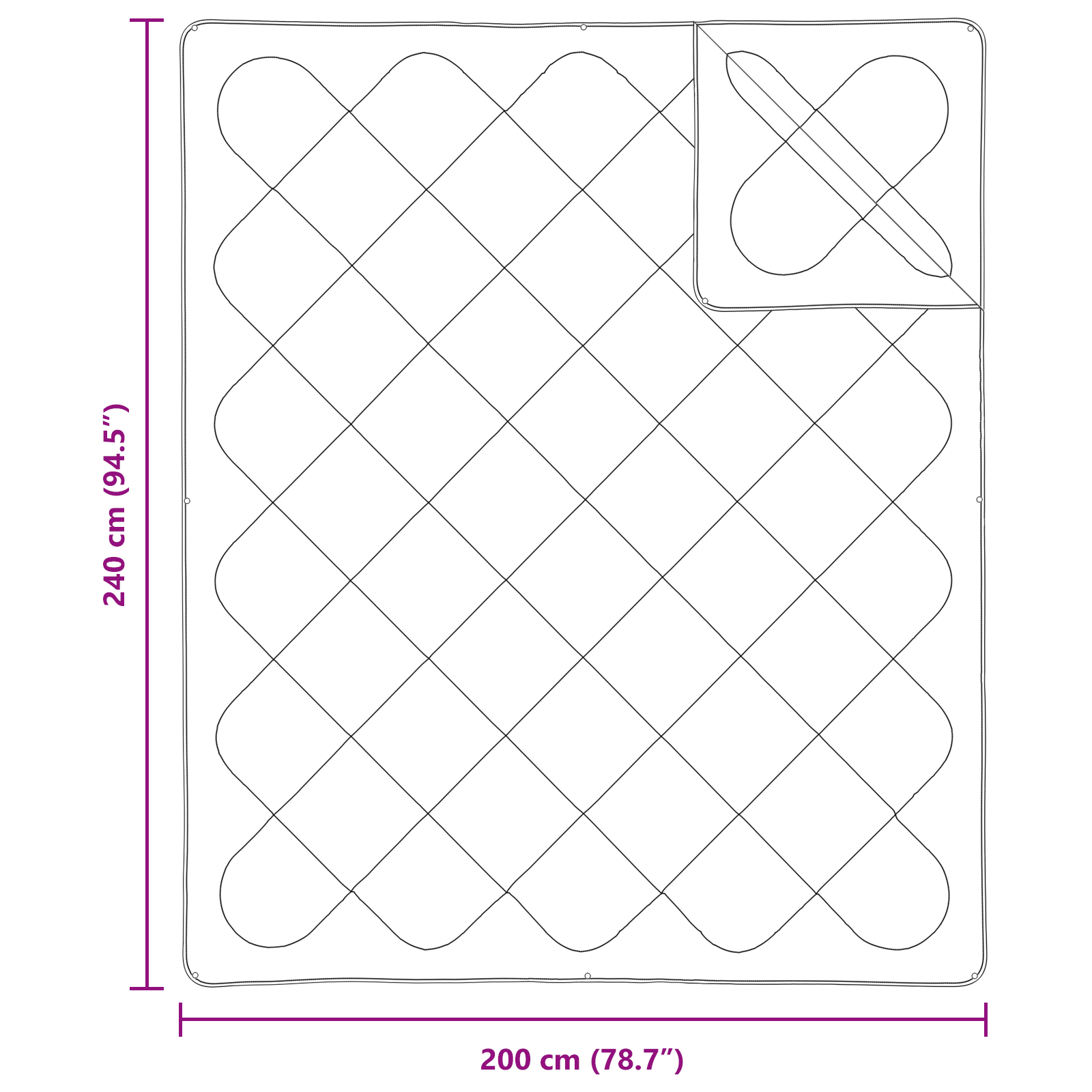 Plapumi & Pături Alb 240 x 200 cm Microfibră GartenMobel Dekor
