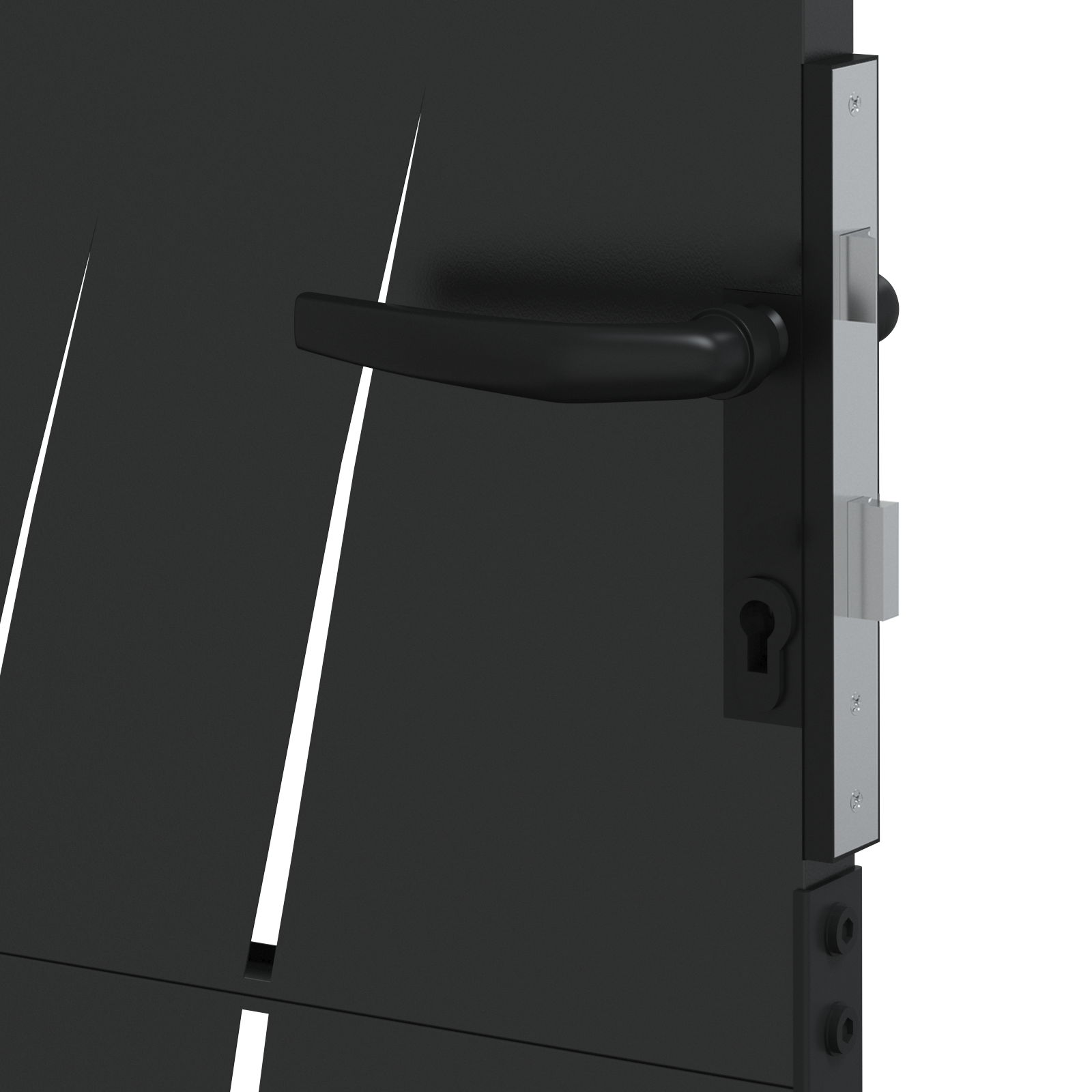 Poartă de grădină Negru 105 x 125 cm Oțel vopsit în pulbere GartenMobel Dekor