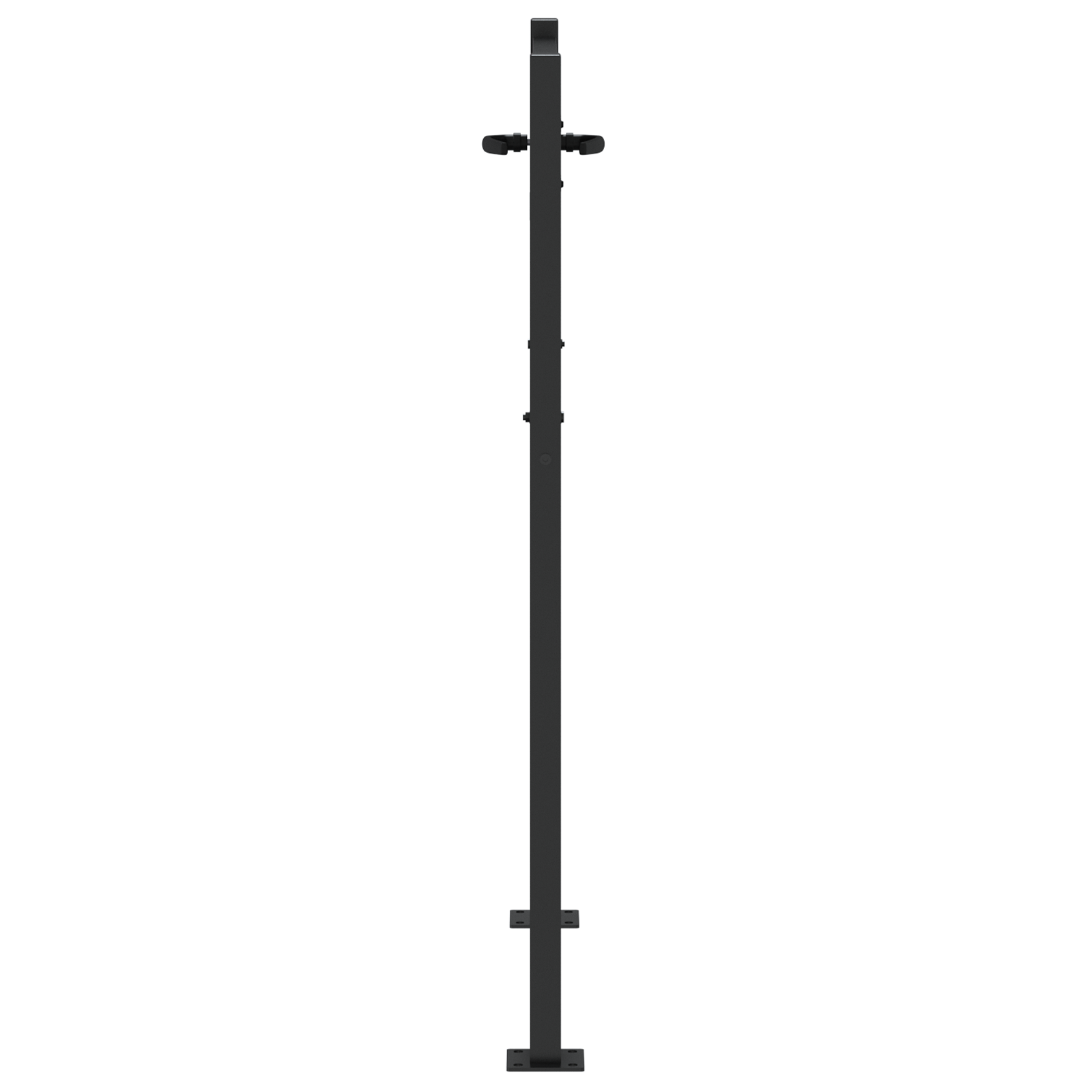 Poartă de grădină Negru 105 x 125 cm Oțel vopsit în pulbere GartenMobel Dekor