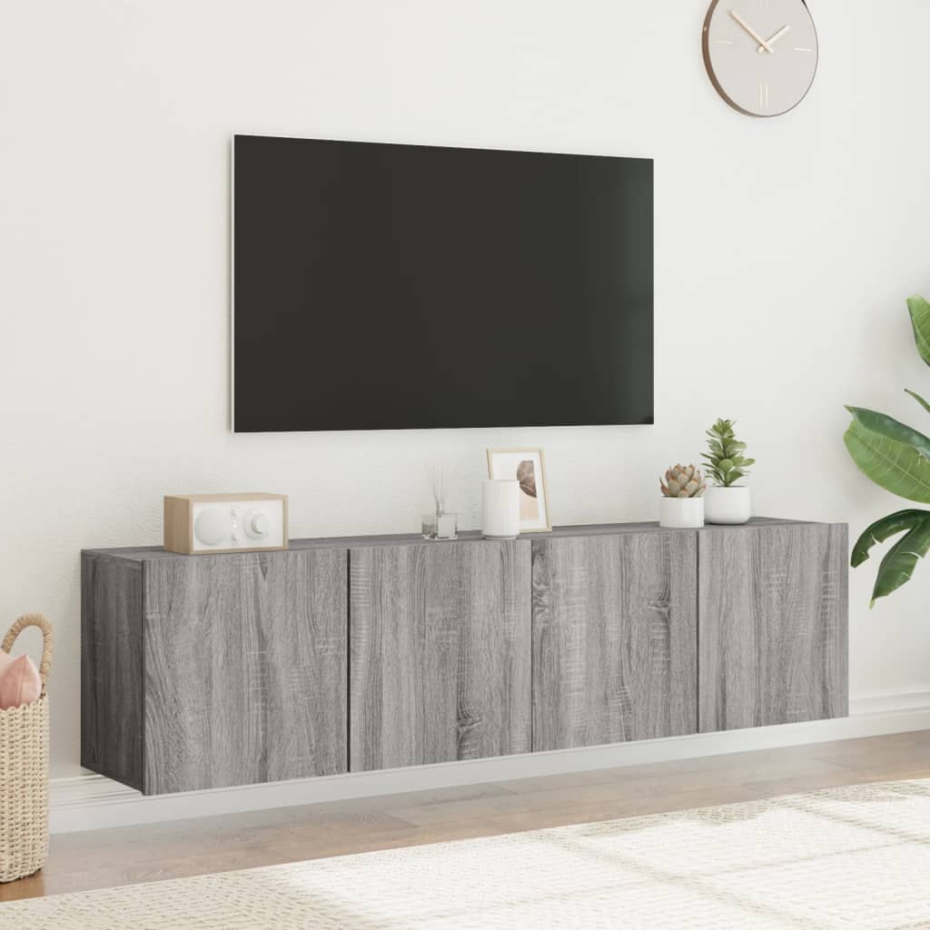 Comodă TV de perete, 2 buc. gri sonoma, 80x30x41 cm GartenMobel Dekor