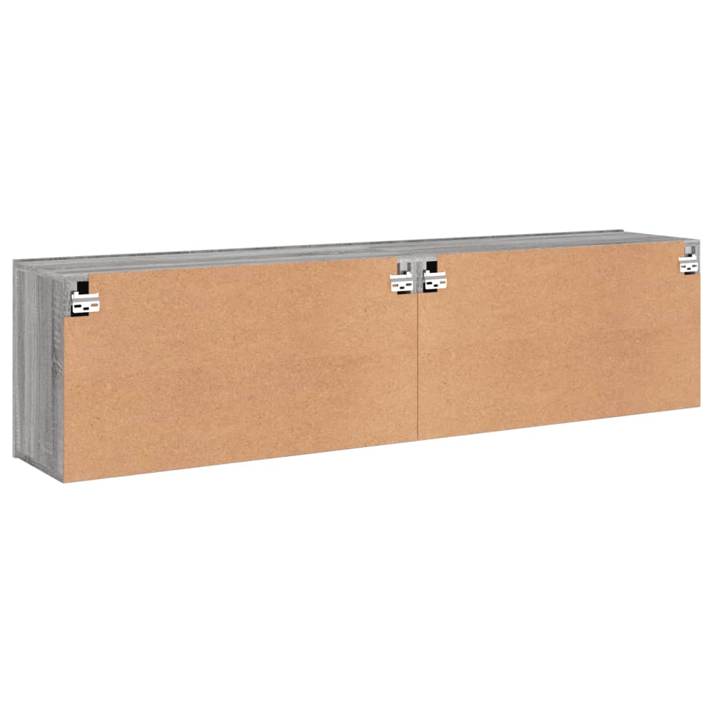 Comodă TV de perete, 2 buc. gri sonoma, 80x30x41 cm GartenMobel Dekor