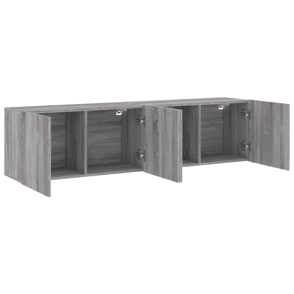 Comodă TV de perete, 2 buc. gri sonoma, 80x30x41 cm GartenMobel Dekor