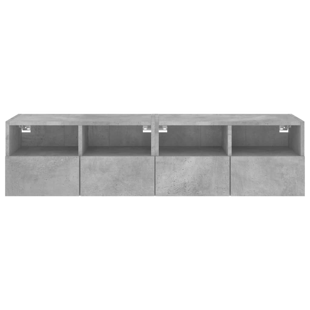 Comode TV de perete, 2 buc., gri beton, 60x30x30 cm, lemn GartenMobel Dekor