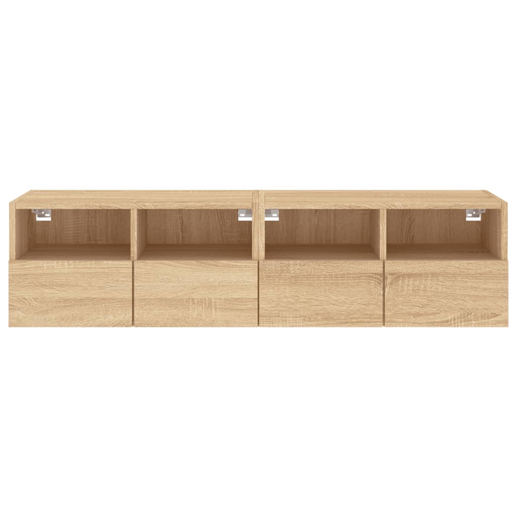 Comode TV de perete, 2 buc., stejar sonoma, 60x30x30 cm, lemn GartenMobel Dekor