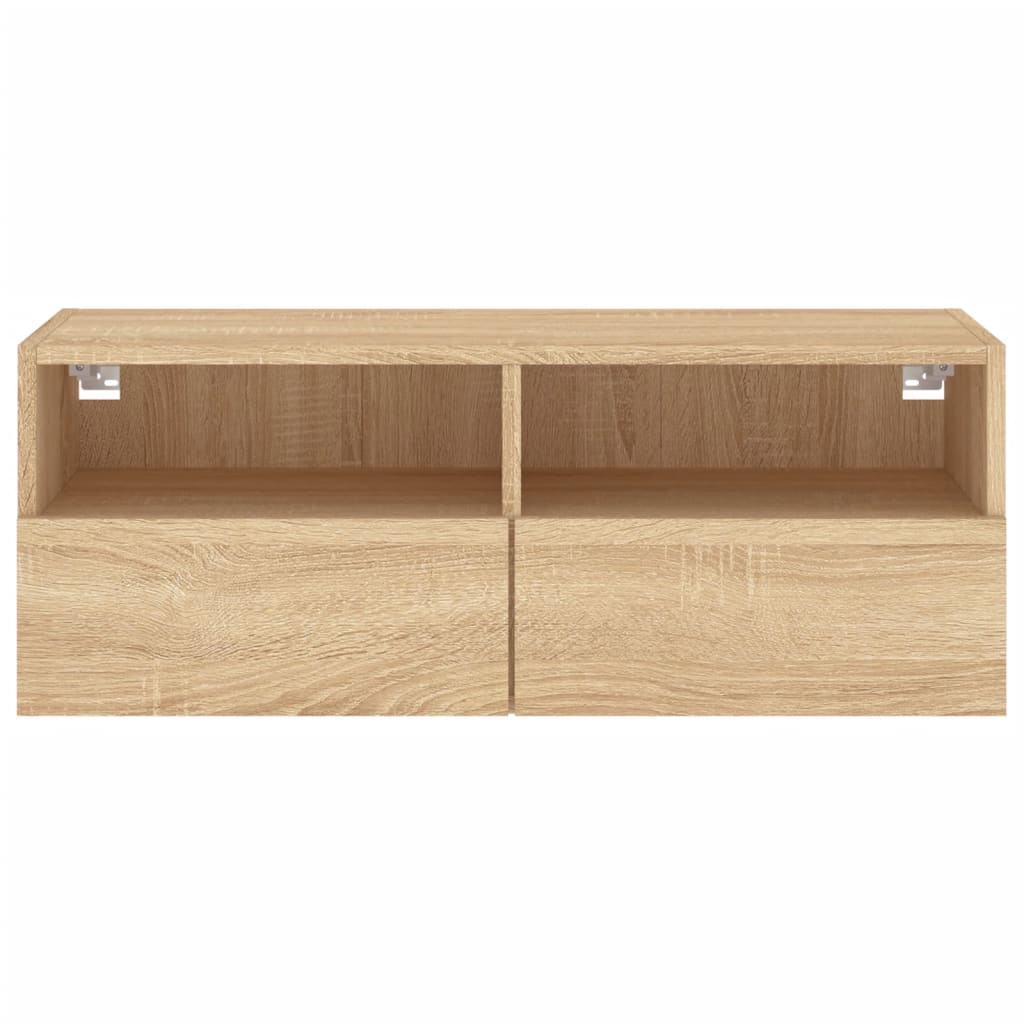 Comode TV de perete, stejar sonoma, 80x30x30 cm, lemn prelucrat GartenMobel Dekor