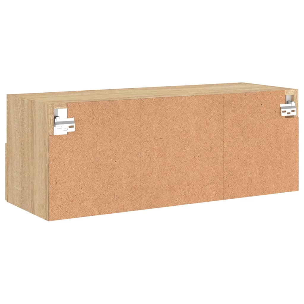 Comode TV de perete, stejar sonoma, 80x30x30 cm, lemn prelucrat GartenMobel Dekor