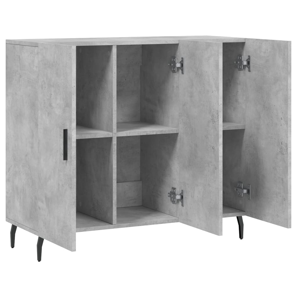 Dulap, gri beton, 90x34x80 cm, lemn compozit GartenMobel Dekor
