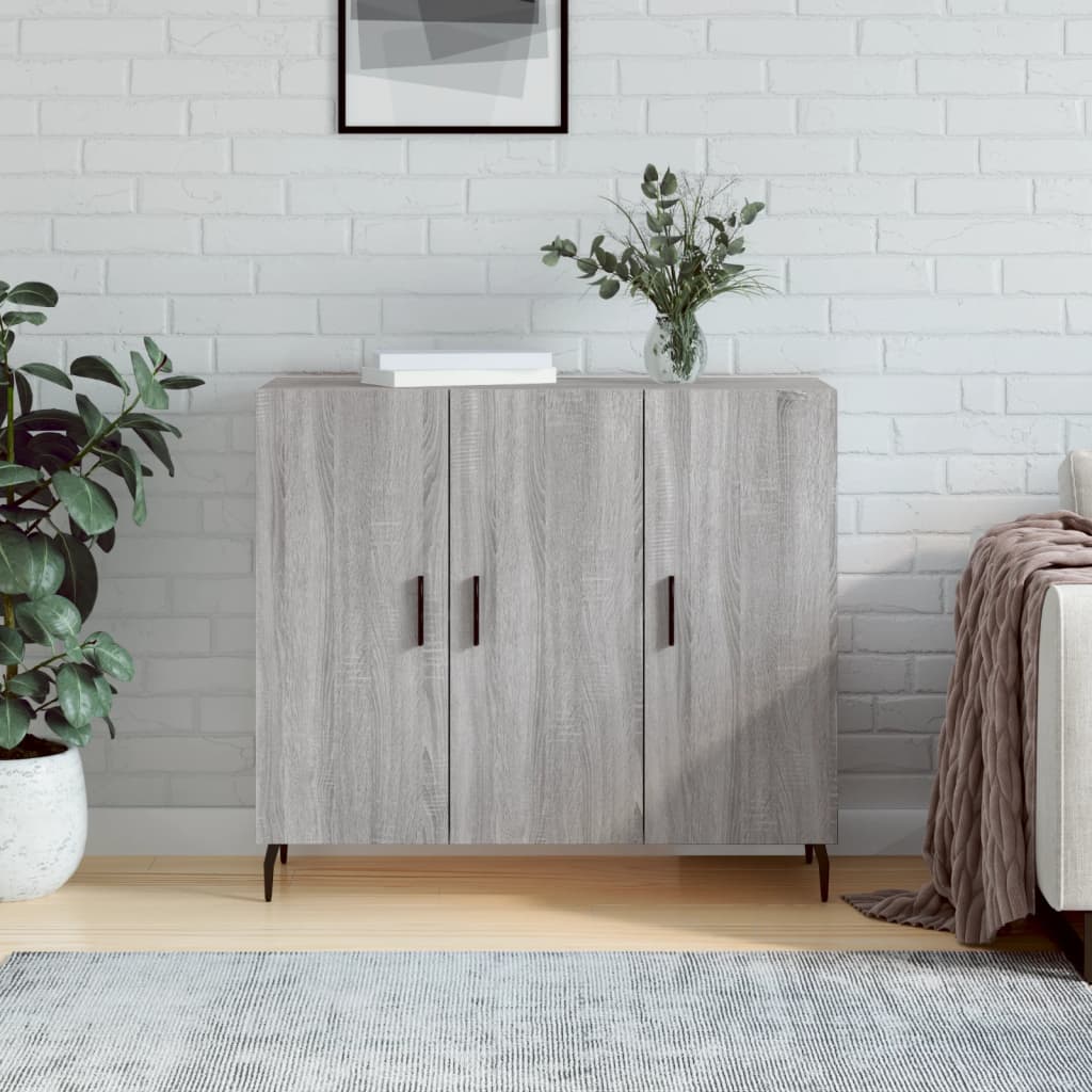 Dulap, gri sonoma, 90x34x80 cm, lemn compozit GartenMobel Dekor