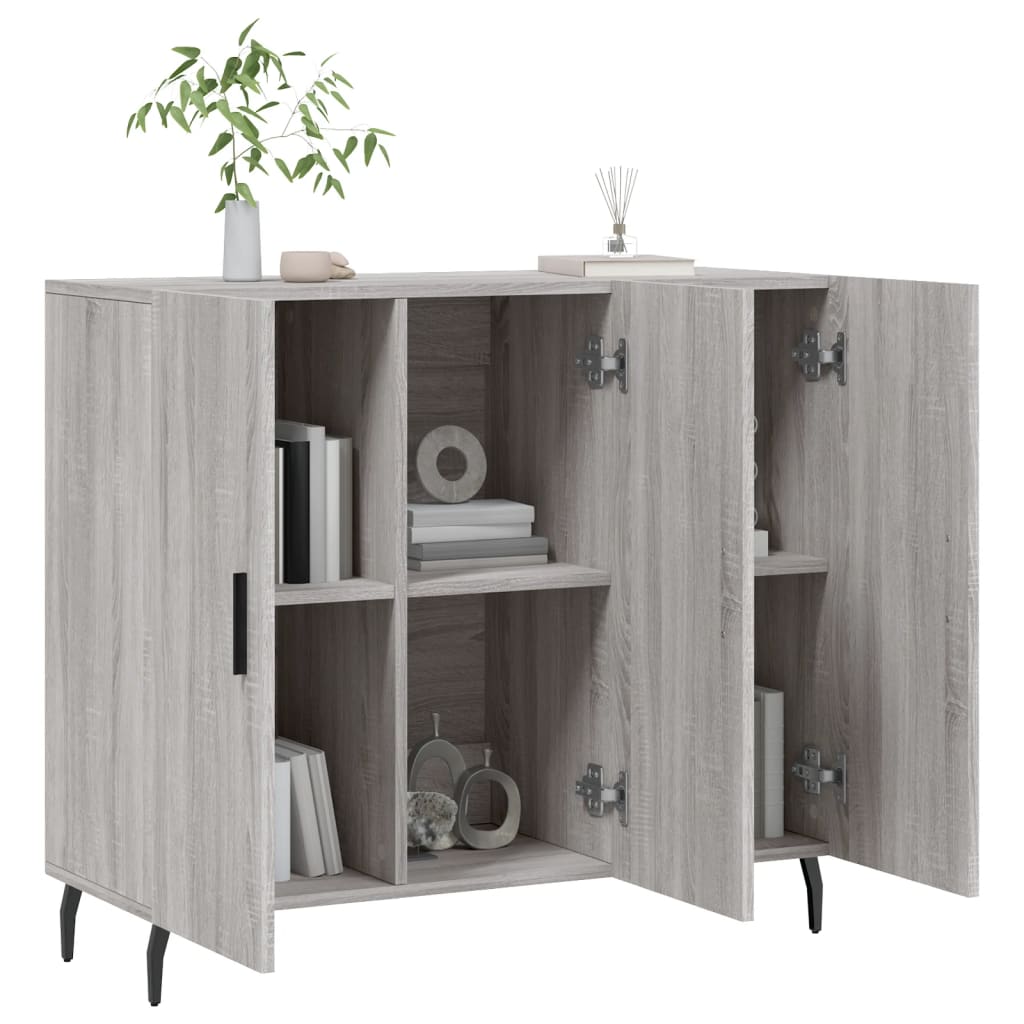 Dulap, gri sonoma, 90x34x80 cm, lemn compozit GartenMobel Dekor