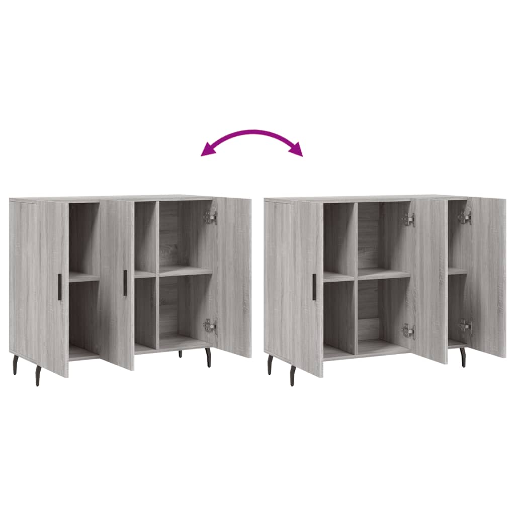 Dulap, gri sonoma, 90x34x80 cm, lemn compozit GartenMobel Dekor