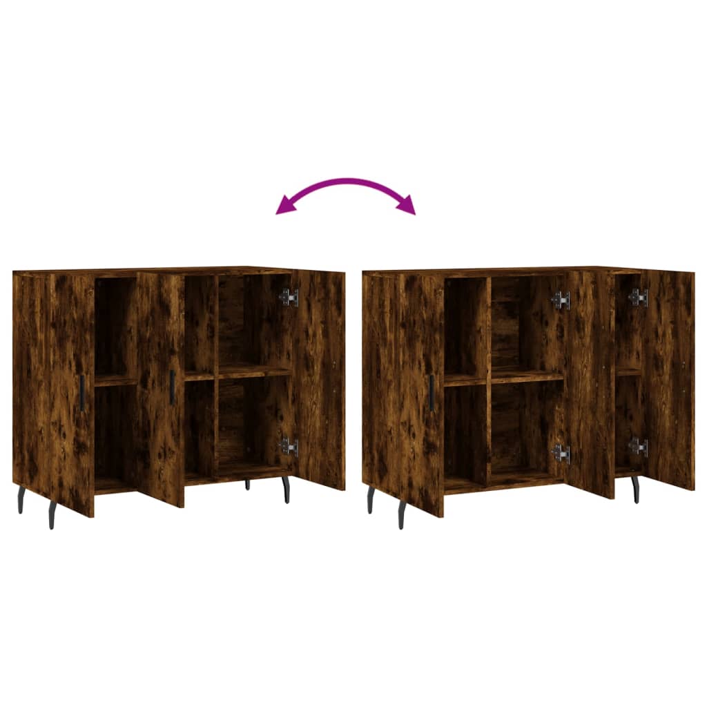 Dulap, stejar fumuriu, 90x34x80 cm, lemn compozit GartenMobel Dekor