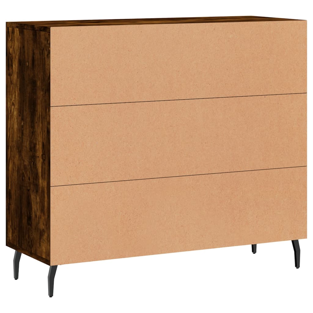 Dulap, stejar fumuriu, 90x34x80 cm, lemn compozit GartenMobel Dekor