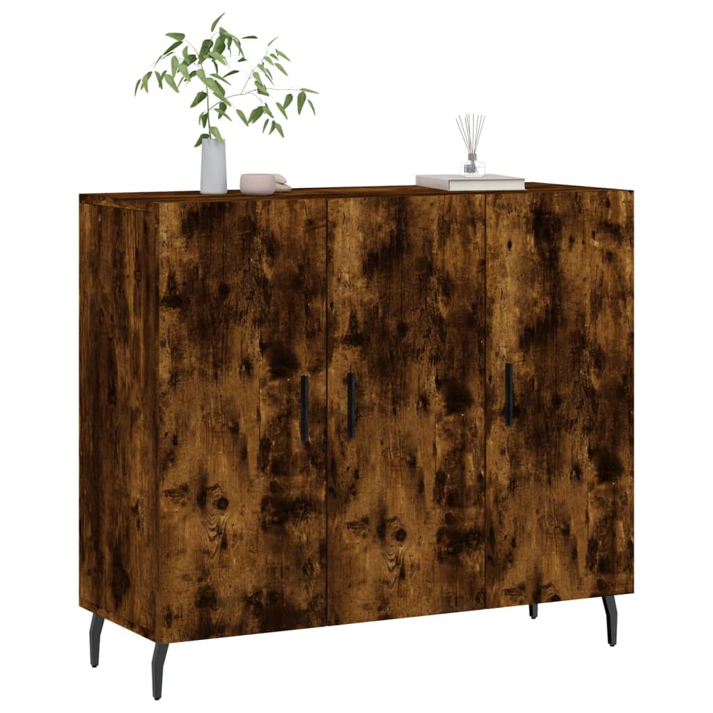 Dulap, stejar fumuriu, 90x34x80 cm, lemn compozit GartenMobel Dekor