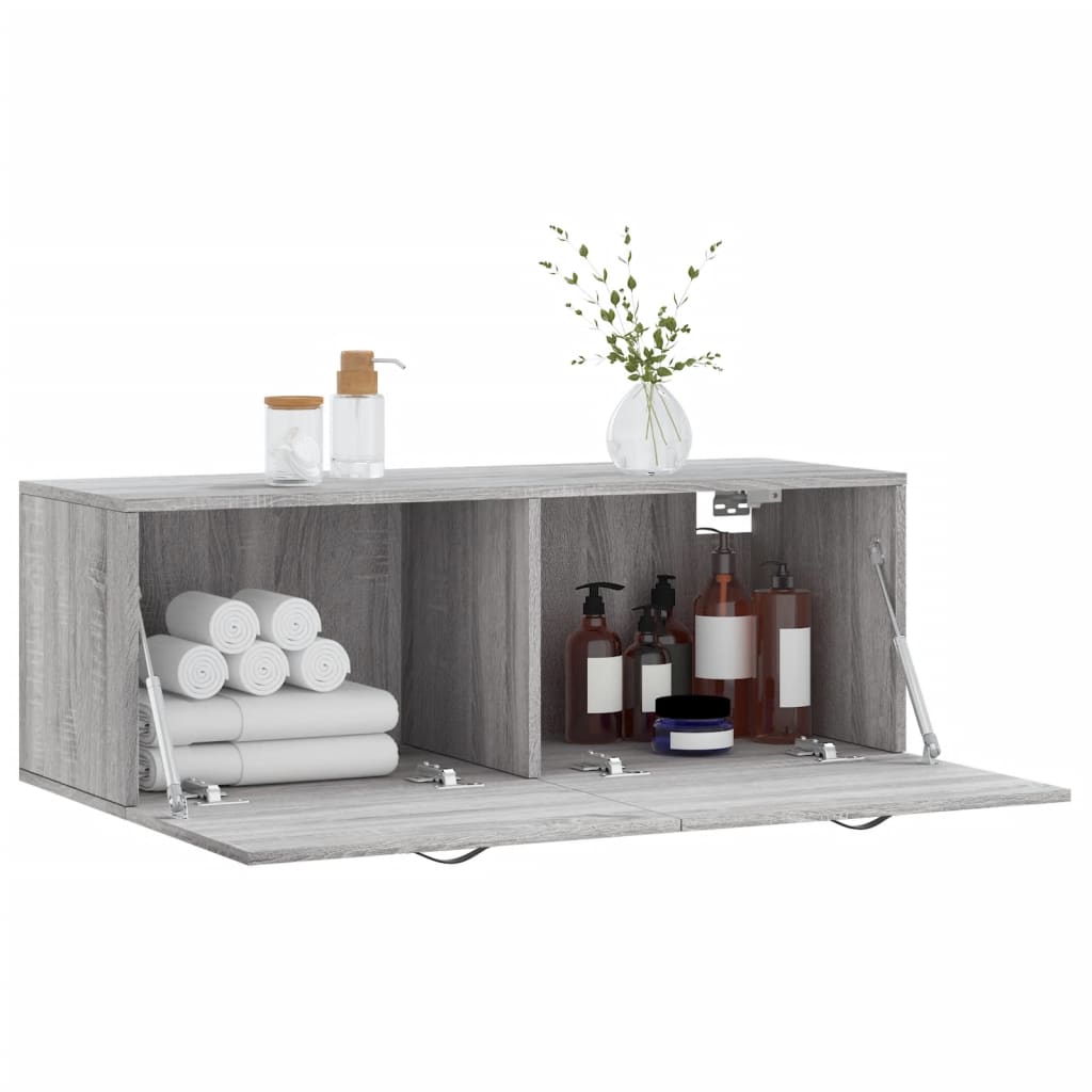 Dulap de perete, gri sonoma, 100x36,5x35 cm, lemn prelucrat GartenMobel Dekor