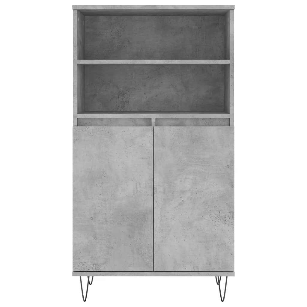 Dulap înalt, gri beton, 60x36x110 cm, lemn compozit GartenMobel Dekor