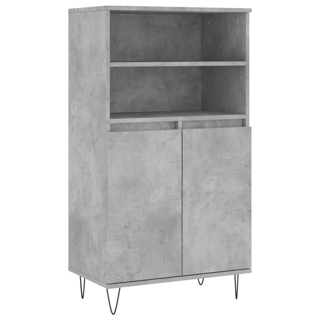 Dulap înalt, gri beton, 60x36x110 cm, lemn compozit GartenMobel Dekor