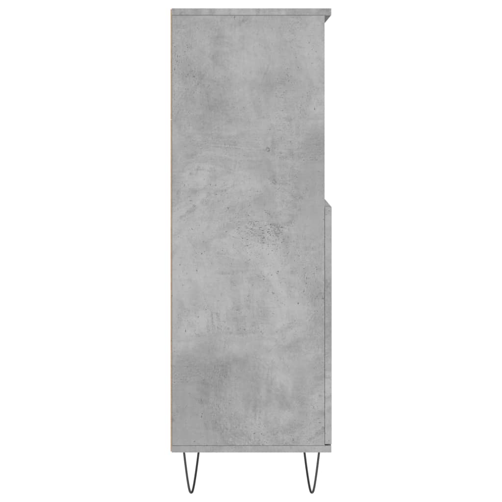 Dulap înalt, gri beton, 60x36x110 cm, lemn compozit GartenMobel Dekor