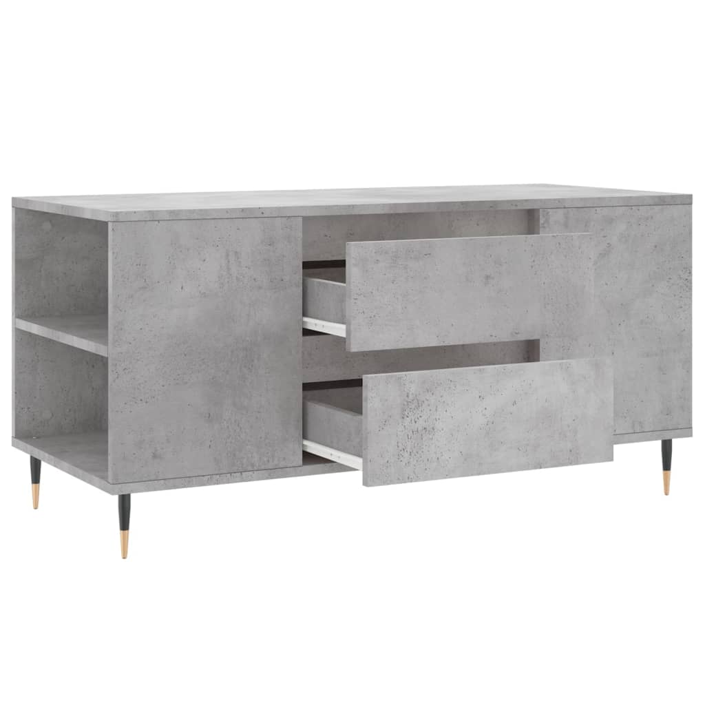 Măsuță de cafea, gri beton, 102x44,5x50 cm, lemn prelucrat GartenMobel Dekor