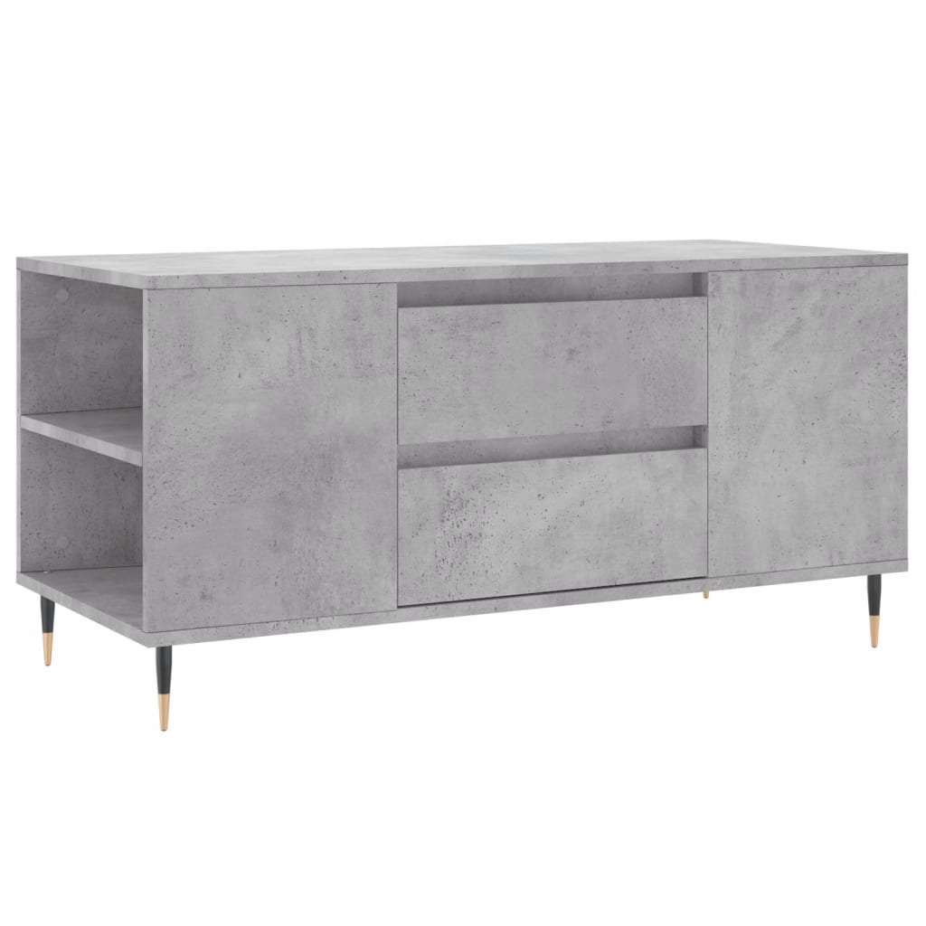Măsuță de cafea, gri beton, 102x44,5x50 cm, lemn prelucrat GartenMobel Dekor