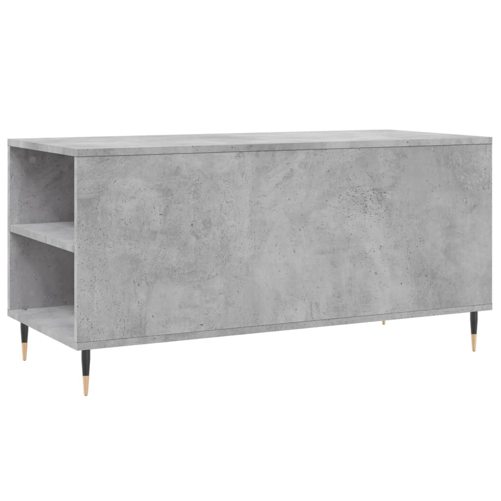 Măsuță de cafea, gri beton, 102x44,5x50 cm, lemn prelucrat GartenMobel Dekor