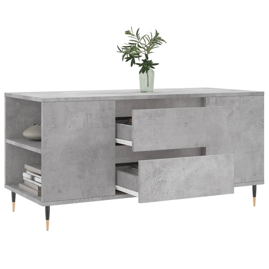 Măsuță de cafea, gri beton, 102x44,5x50 cm, lemn prelucrat GartenMobel Dekor