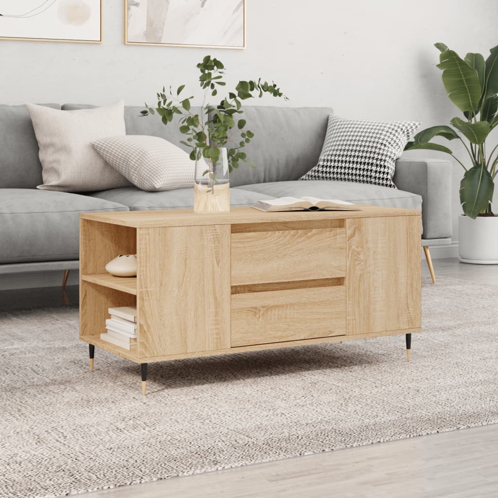 Măsuță de cafea, stejar sonoma, 102x44,5x50 cm, lemn prelucrat GartenMobel Dekor