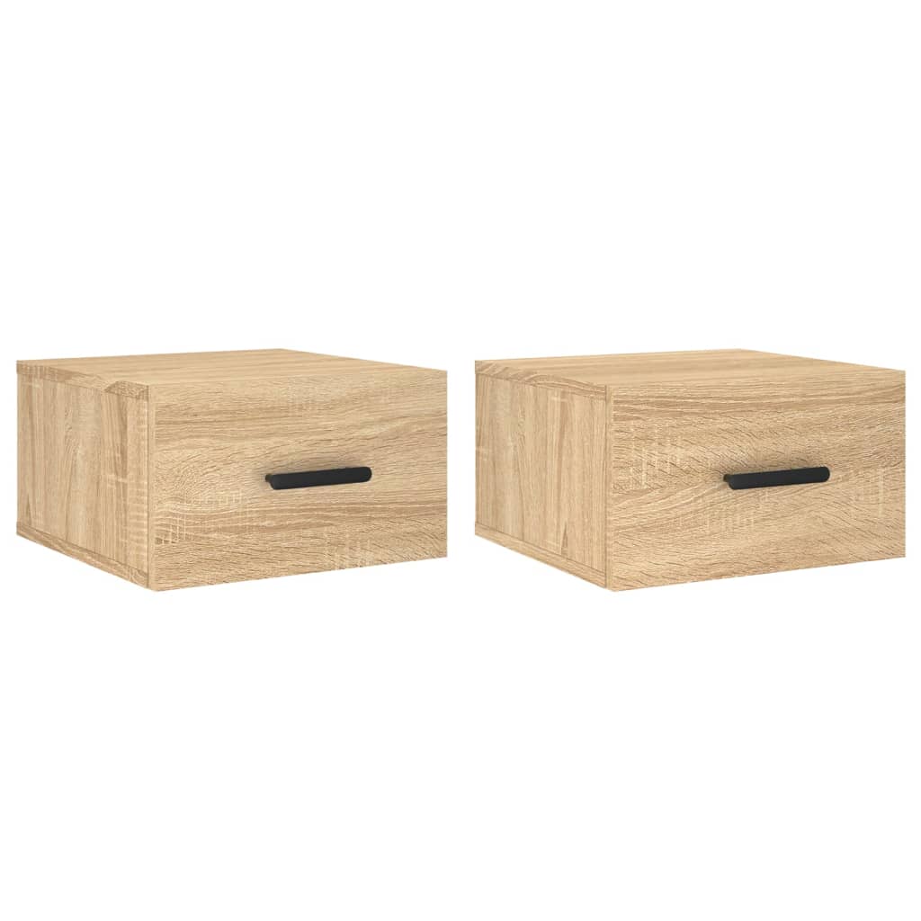 Noptiere de perete, 2 buc., stejar sonoma, 35x35x20 cm GartenMobel Dekor