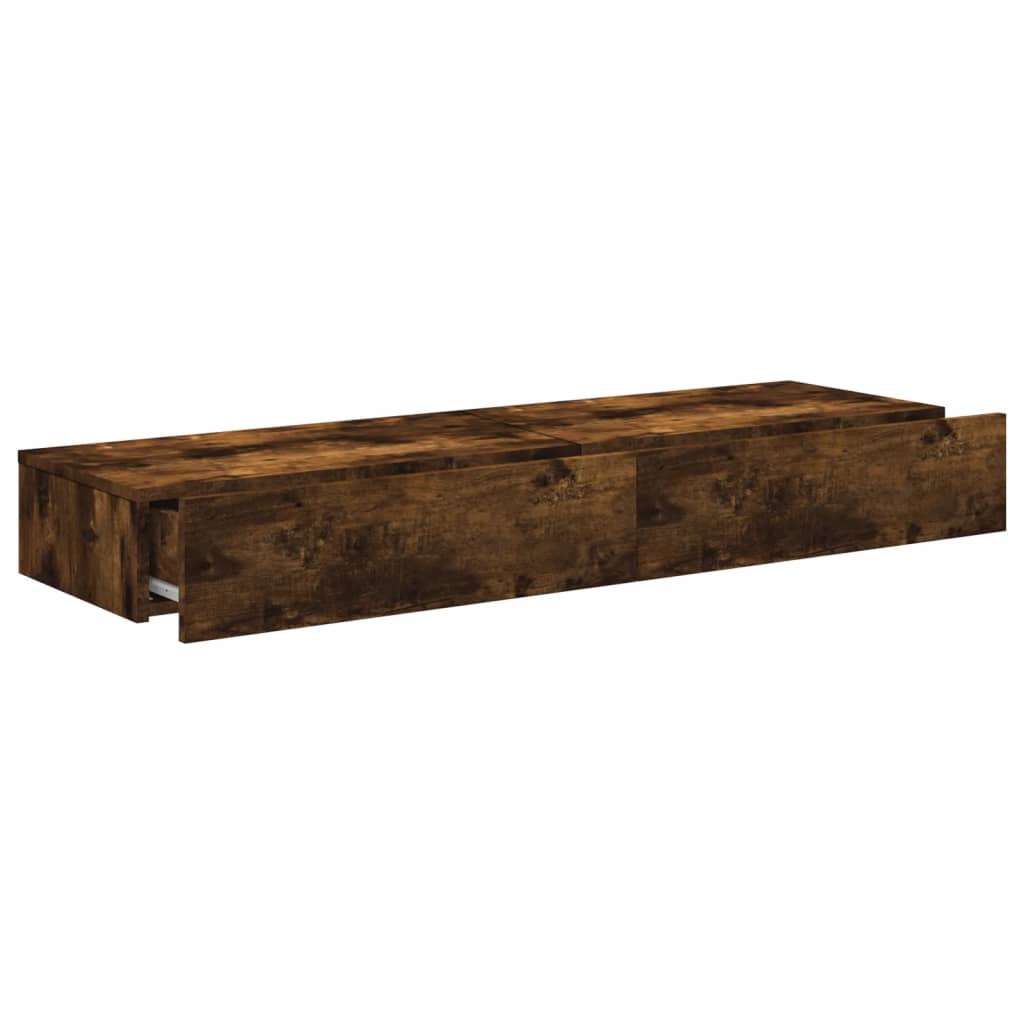 Comode TV cu lumini LED, 2 buc., stejar fumuriu, 60x35x15,5 cm GartenMobel Dekor