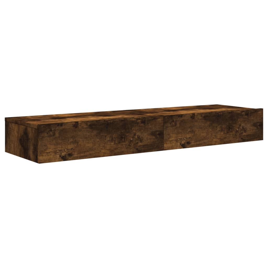 Comode TV cu lumini LED, 2 buc., stejar fumuriu, 60x35x15,5 cm GartenMobel Dekor