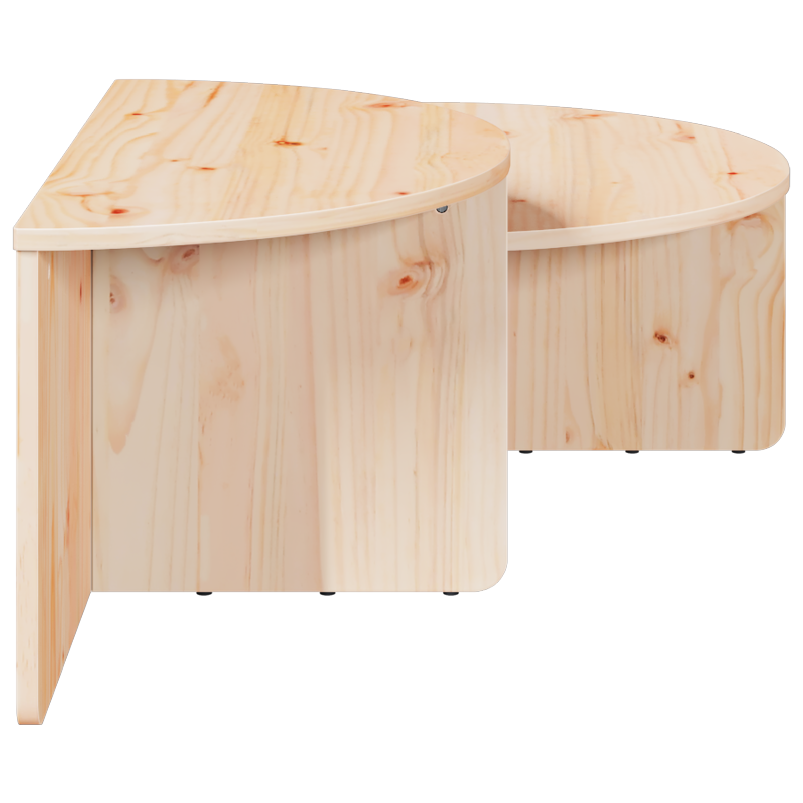 Masă de cafea 2 pcs Natural 79 x 39.5 x 40 cm GartenMobel Dekor