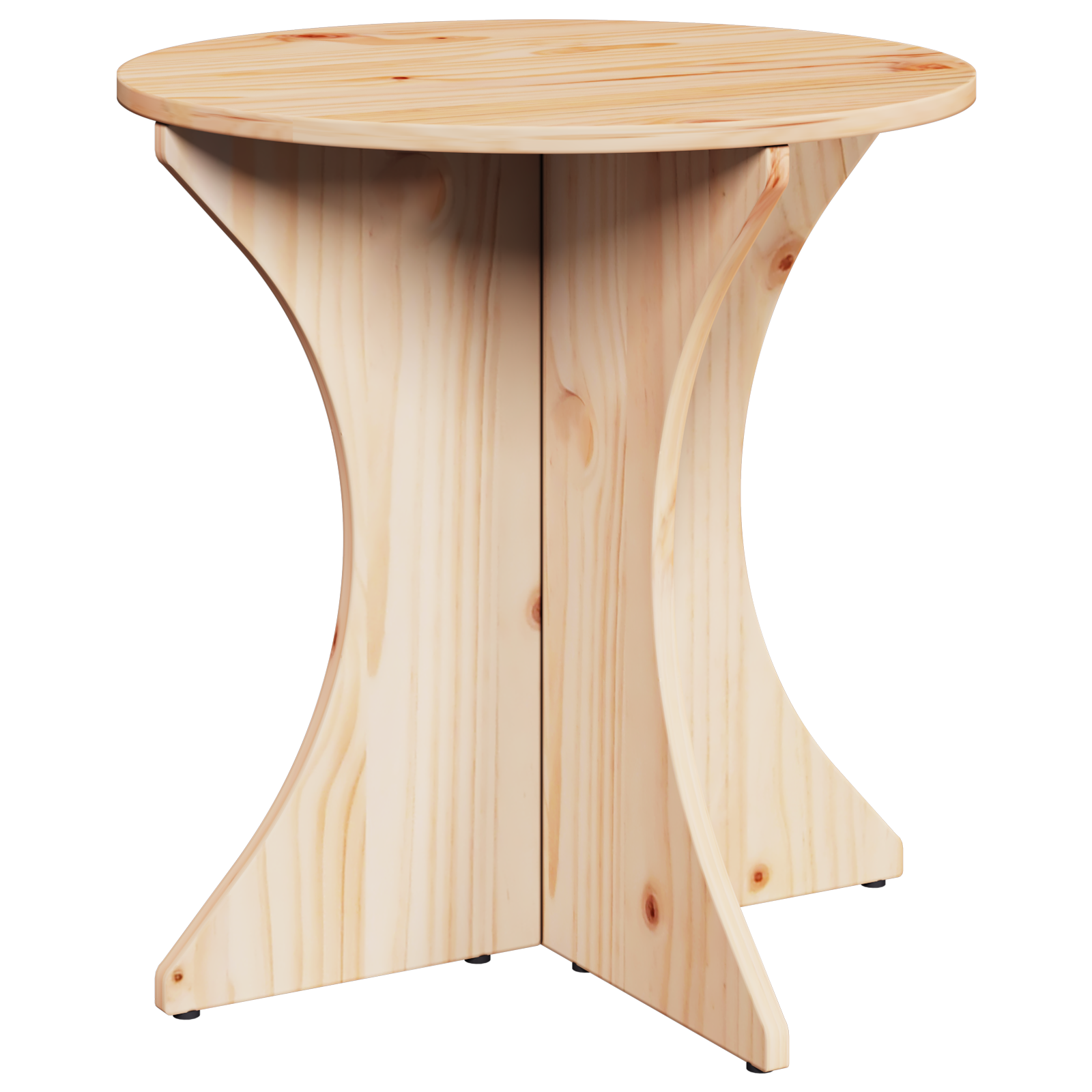 Masă de cafea 3 pcs Natural 46 x 46 x 47 cm Lemn de brad solid GartenMobel Dekor