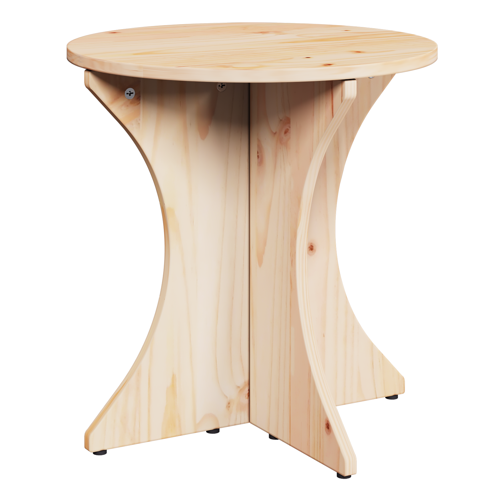 Masă de cafea 3 pcs Natural 46 x 46 x 47 cm Lemn de brad solid GartenMobel Dekor