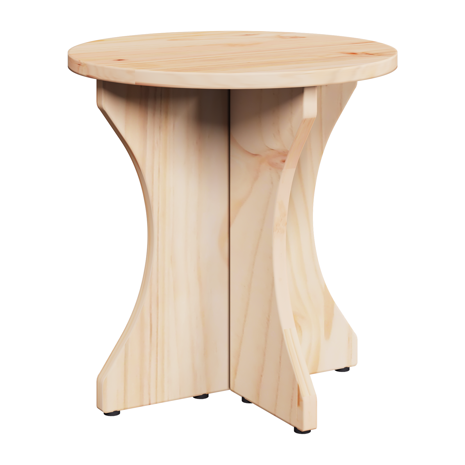 Masă de cafea 3 pcs Natural 46 x 46 x 47 cm Lemn de brad solid GartenMobel Dekor