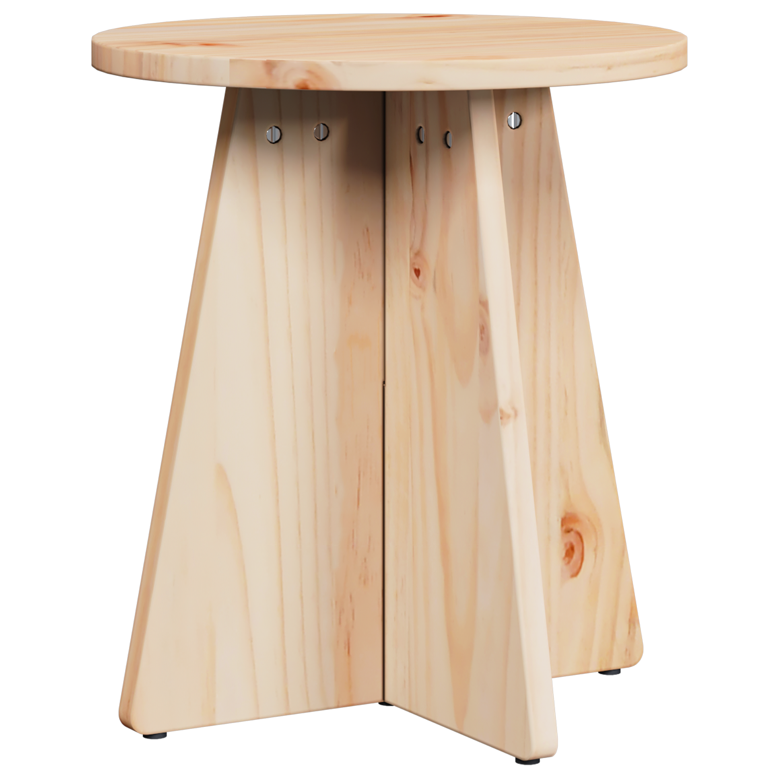 Masă de cafea 3 pcs Natural 49 x 49 x 30 cm Lemn de brad solid GartenMobel Dekor
