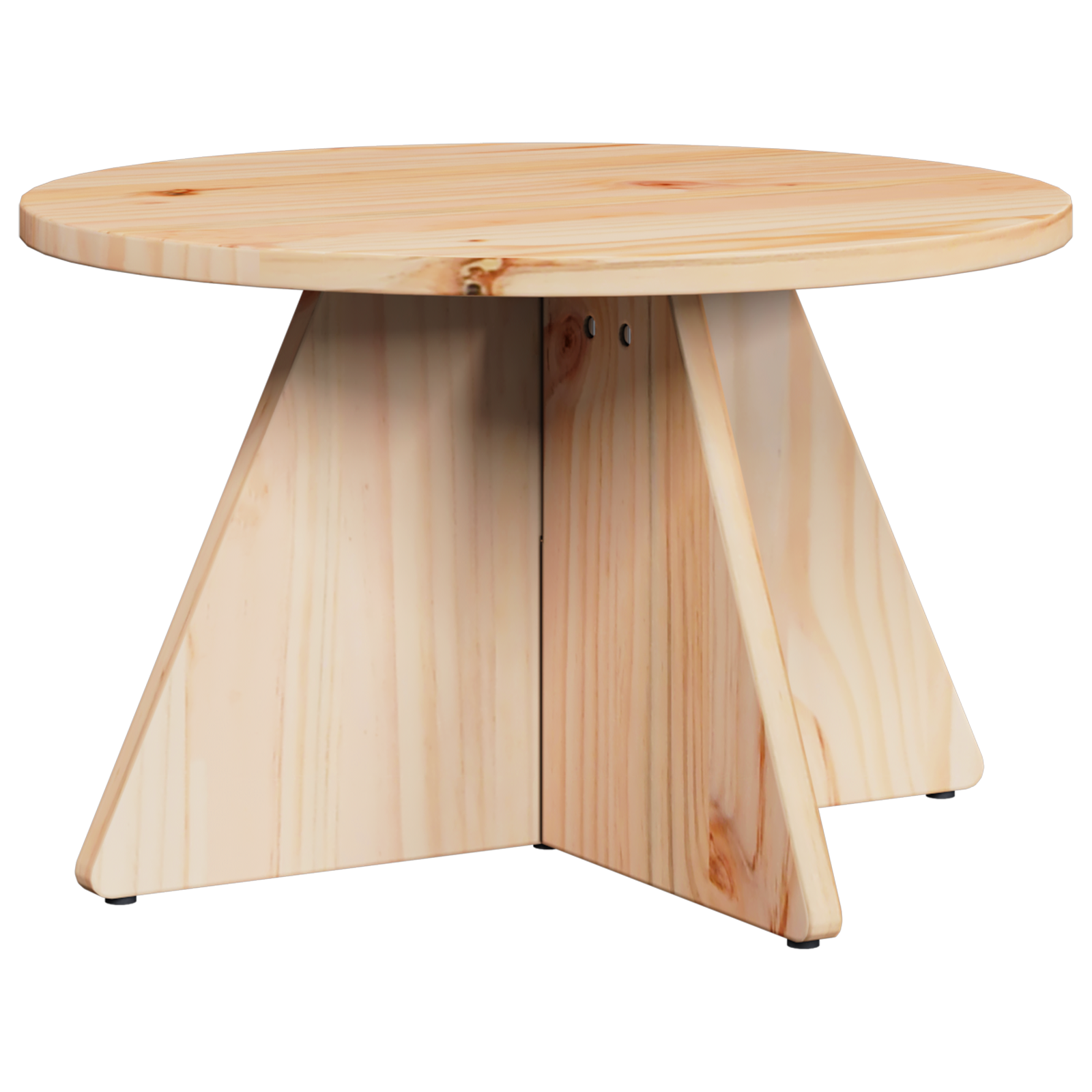 Masă de cafea 3 pcs Natural 49 x 49 x 30 cm Lemn de brad solid GartenMobel Dekor