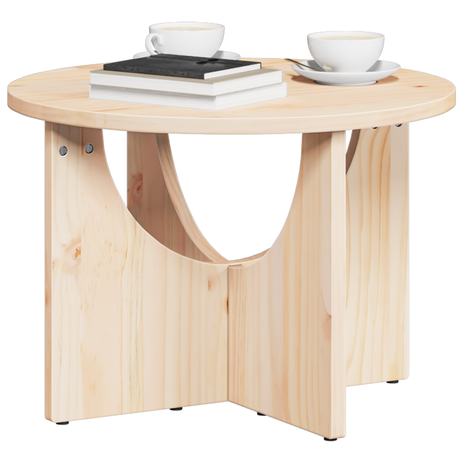 Masă de cafea Natural 50 x 50 x 35 cm Lemn de brad solid GartenMobel Dekor