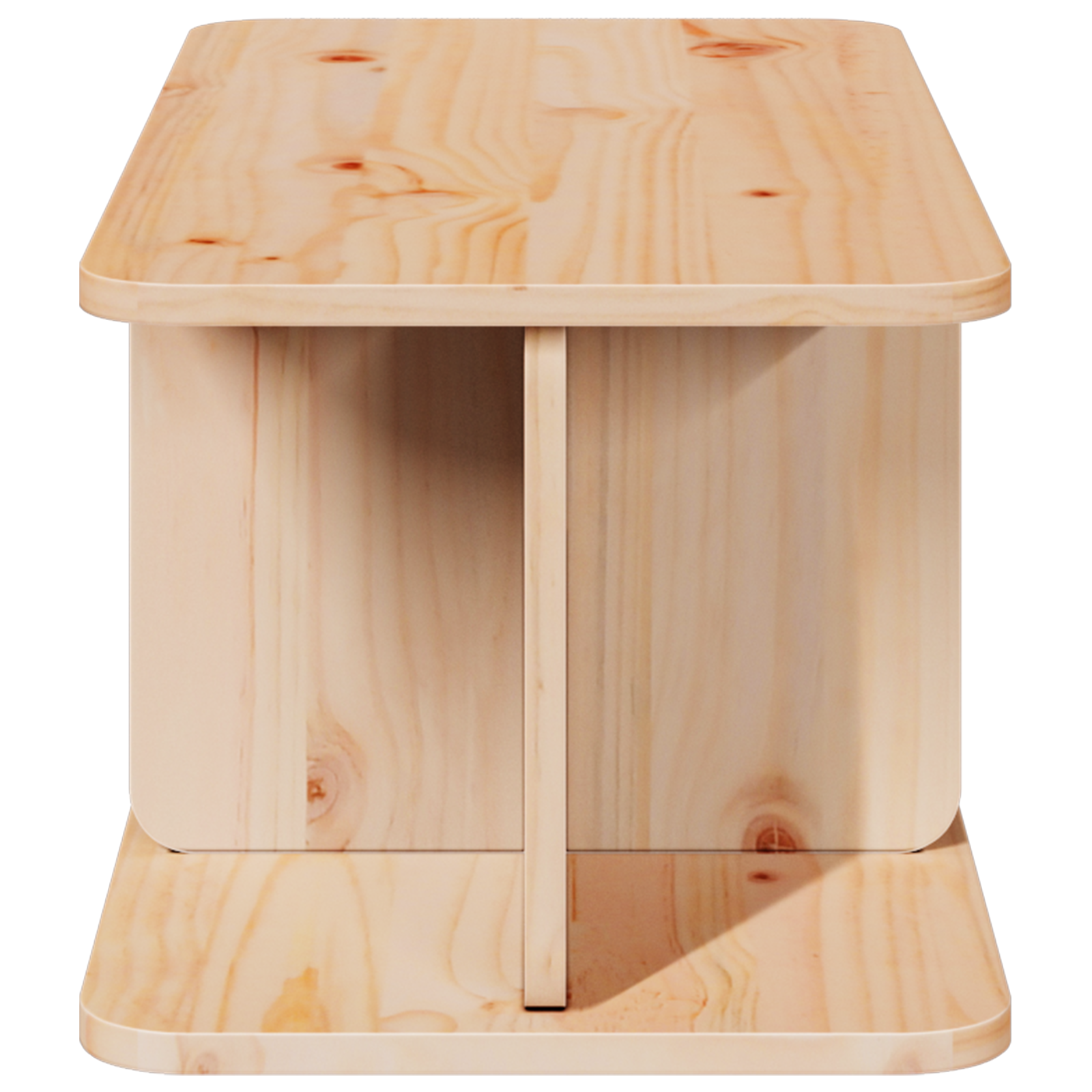 Masă de cafea Natural 80 x 39.5 x 33.5 cm Lemn de brad solid GartenMobel Dekor