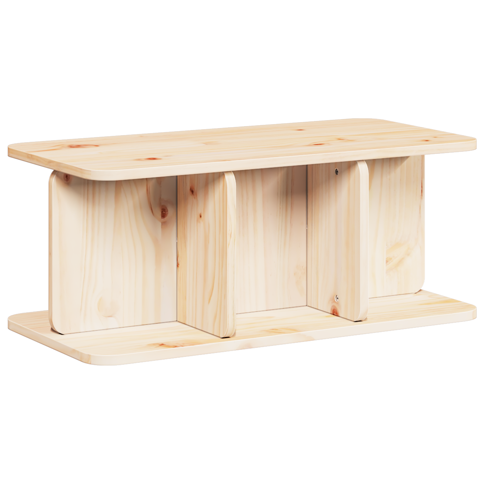 Masă de cafea Natural 80 x 39.5 x 33.5 cm Lemn de brad solid GartenMobel Dekor