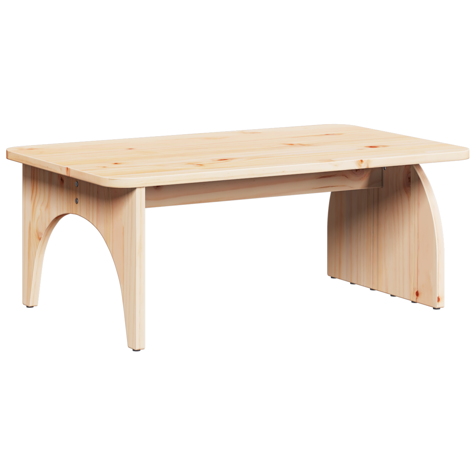 Masă de cafea Natural 80 x 50 x 31 cm Lemn de brad solid GartenMobel Dekor