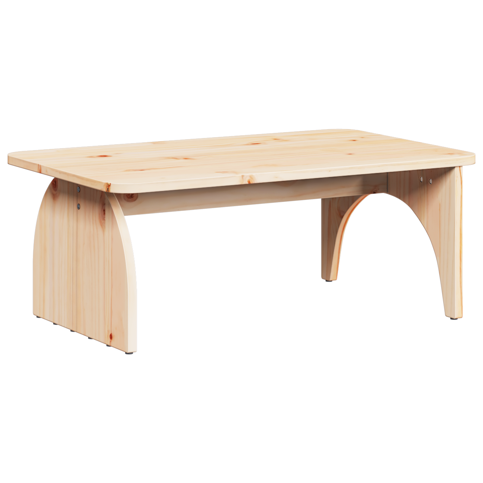 Masă de cafea Natural 80 x 50 x 31 cm Lemn de brad solid GartenMobel Dekor