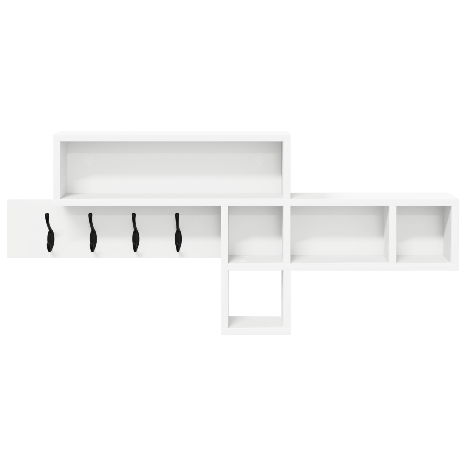 Răcător de paltoane montat pe perete Alb 100 x 12 x 43.5 cm GartenMobel Dekor