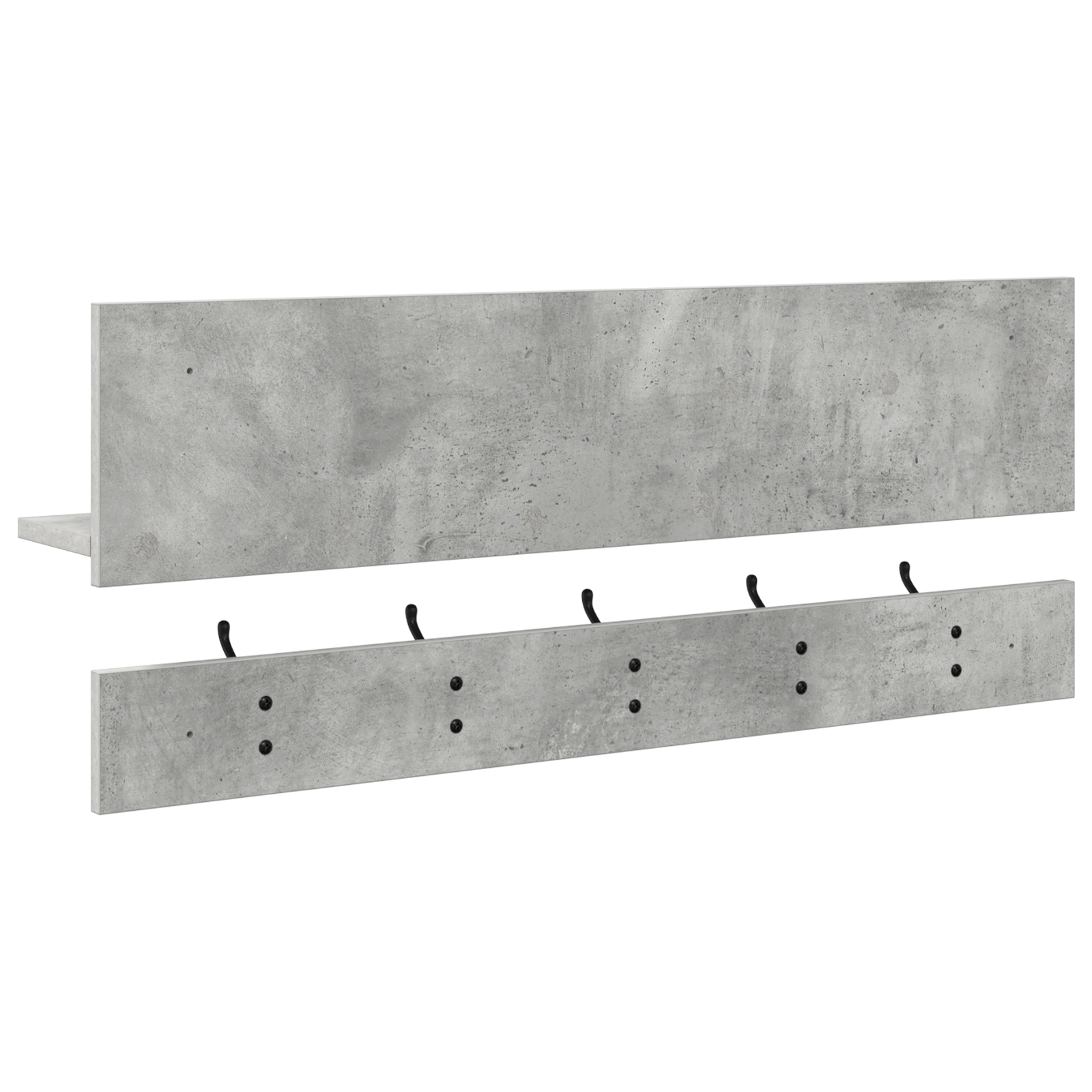 Răcător de paltoane montat pe perete Gri beton 90 x 15 x 36 cm GartenMobel Dekor