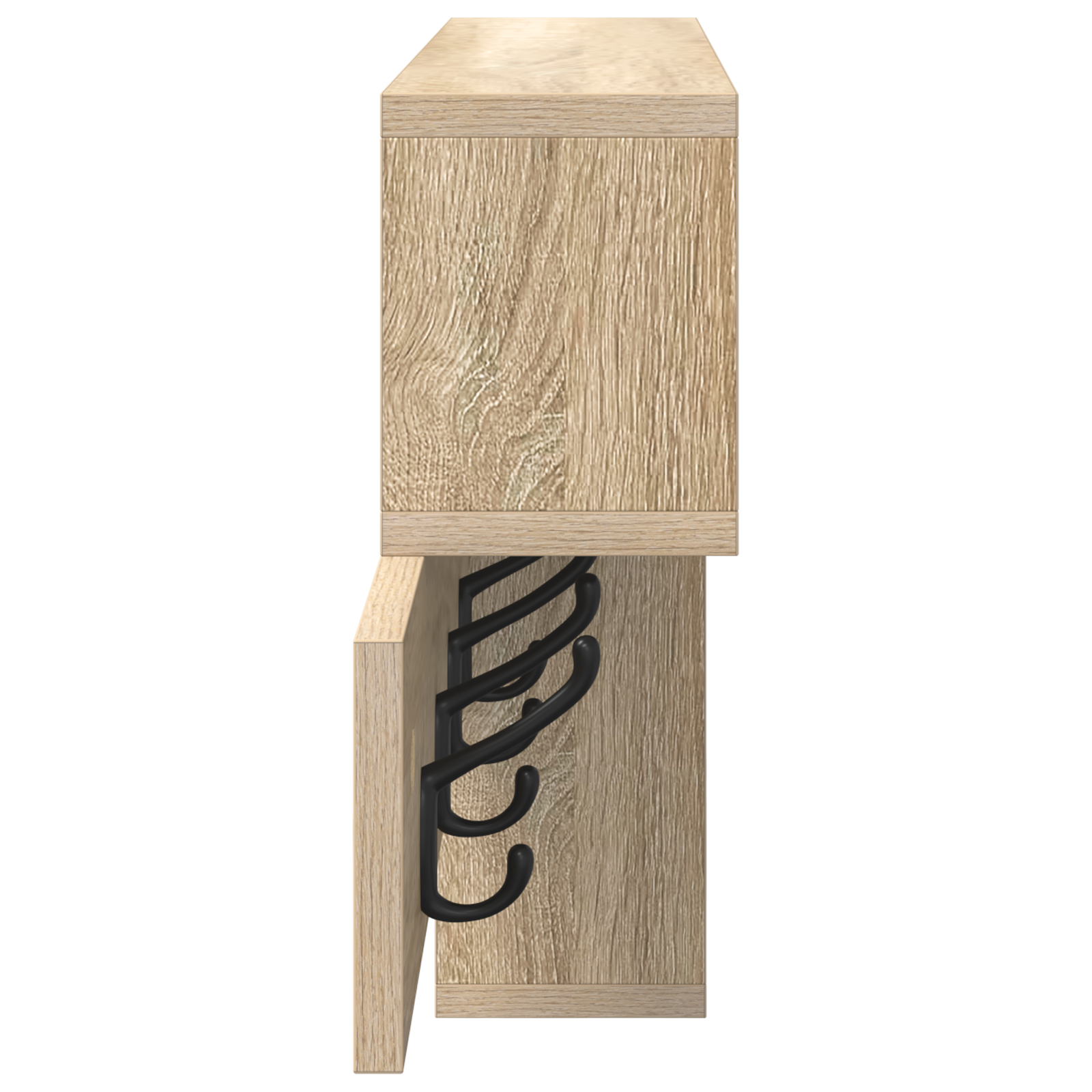 Răcător de paltoane montat pe perete cu raft cu depozitare Sonoma oak GartenMobel Dekor